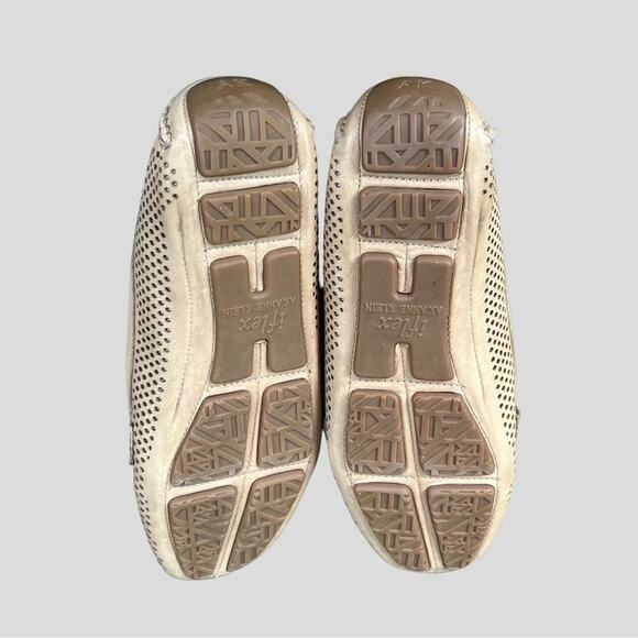 AK Anne Klein iflex Loafer Garnet Perforated Leather Slip-on Nude Size 7.5 M - Picture 11 of 13